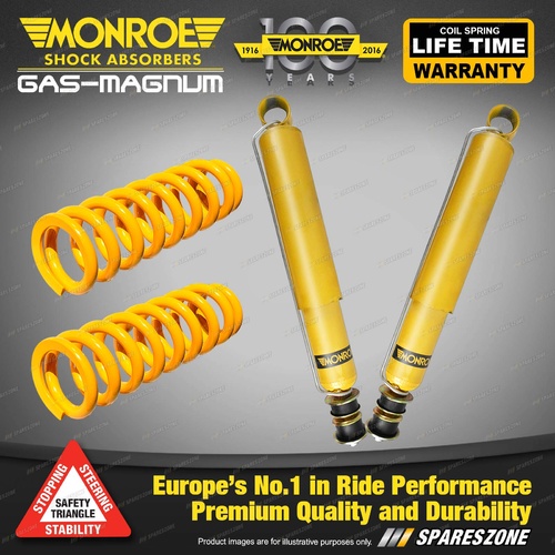 Rear Raised Monroe Shock Absorbers King Springs for TOYOTA PRADO KZJ VZJ95 96-03