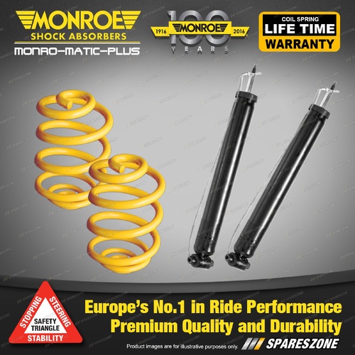 Rear Super Low Monroe Shock Absorbers King Springs for Mazda 3 BK Sedan Hatch