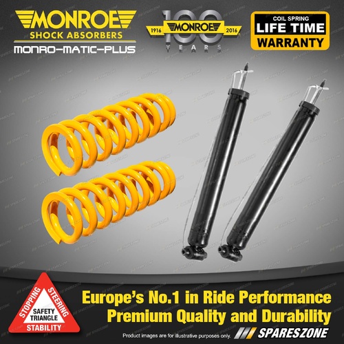 Rear STD Monroe Shock Absorbers King Springs for Mazda 3 BK Sedan Hatch 04-09