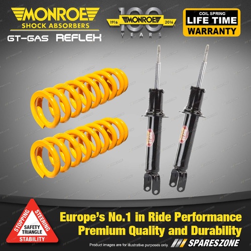 Front Raised Monroe Shock Absorbers King Springs for Ford Falcon FG 4/08-6/11