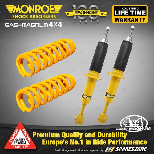Front STD Monroe Shock Absorbers King Springs for Toyota Landcruiser Prado 120