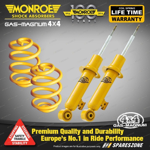 Front Lowered Monroe Shock Absorbers King Springs for Toyota Prado 120 Series