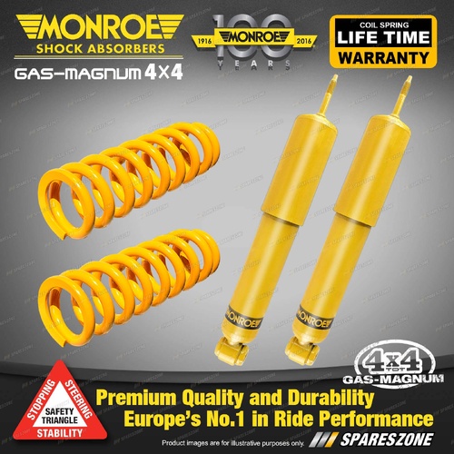 Front Raised Monroe Shock Absorbers King Springs for Isuzu D-Max TF 6/2012-2019