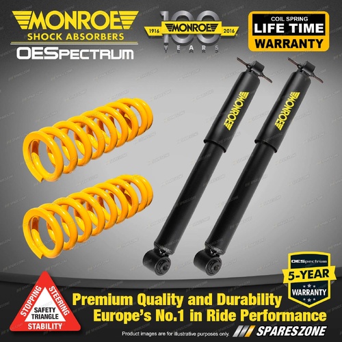 Rear Raised Monroe Shock Absorbers King Springs for Jeep Wrangler JK LWB 07-18