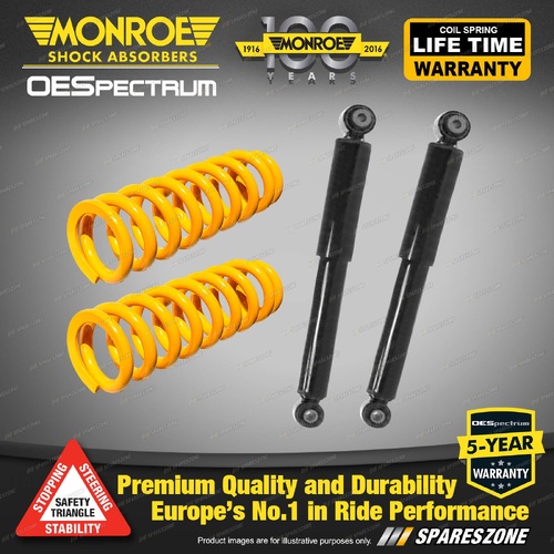 Rear Raised Monroe Shock Absorbers King Springs for Renault Koleos Wagon 08-11