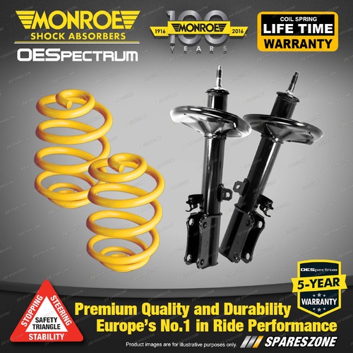 Rear Lowered Monroe Shock Absorbers King Springs for Lexus ES MCV30 12/2003-2005