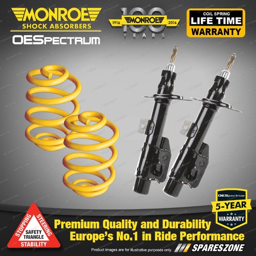 Front Lowered Monroe Shock Absorbers King Springs for Holden Commodore VE 6cyl