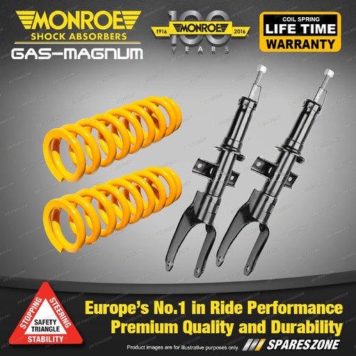 Front Raised Monroe Shock Absorbers King Springs for Volkswagen Amarok 2H 11-14