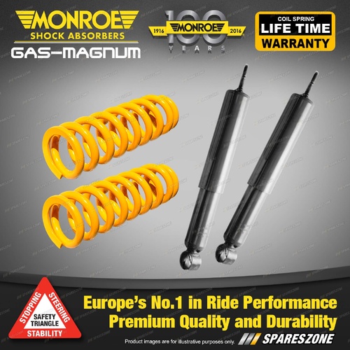 Rear Raised Monroe Shock Absorbers King Springs for Toyota Landcruiser Prado 120