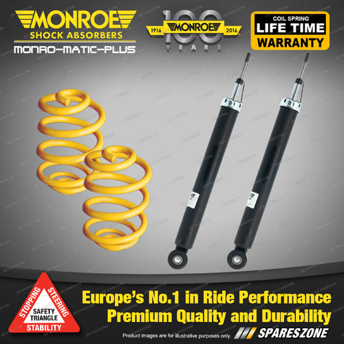 Rear Lowered Monroe Shock Absorbers King Springs for Nissan Tiida C11 2006-2012