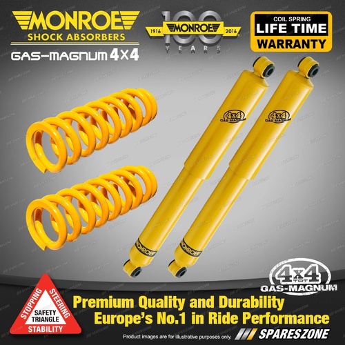 Front Raised Monroe Shock Absorbers King Springs for Mazda BT-50 TF Ute 20-On