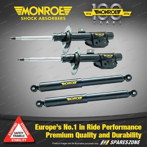 Monroe F + R Shock Absorbers for Fiat 500 Hatch Convertible 1.2 1.3 1.4 4/08-on