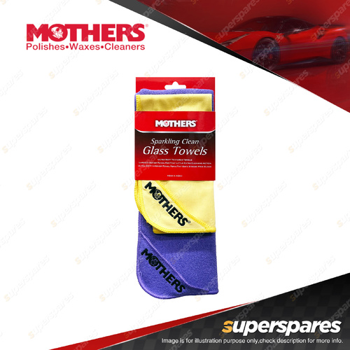 Mothers Sparkling Clean Glass Towels Exterior & Interior Towel Pack