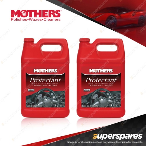2 x Mothers Protectant 3.785L - Long Lasting Protection Rubbers Vinyl Plastic