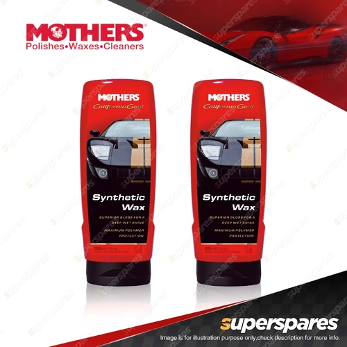 2 x Mothers California Gold Synthetic Wax 473ml - 2 in 1 Polisth & Wax