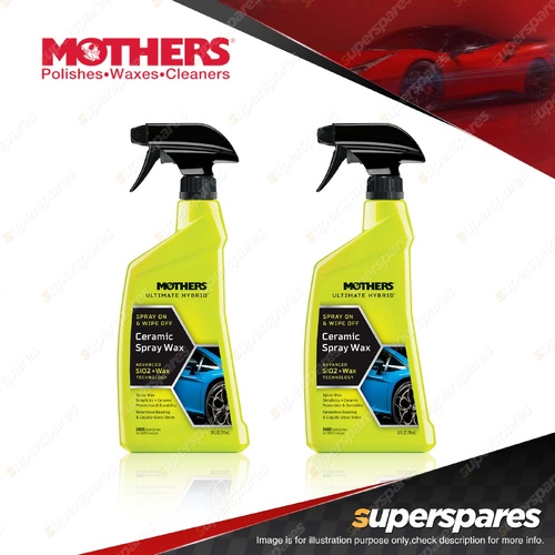 2 x Mothers Ultimate Hybrid Ceramic Spray Wax 710ml - Car Care Cleaning