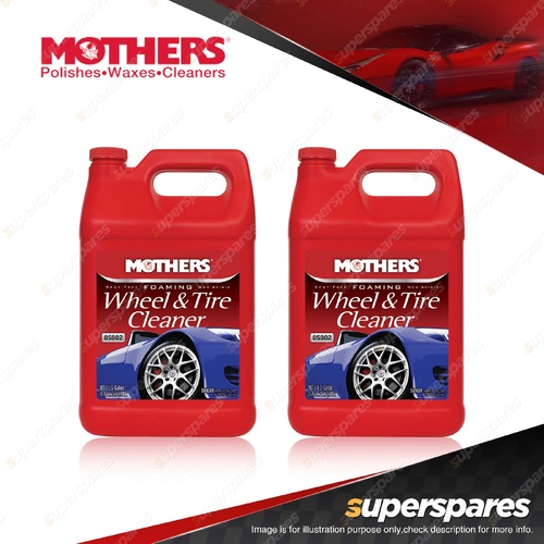 2 x Mothers Foaming Wheel And Tire Cleaner 3.785L - Spray On / Hose Off Design