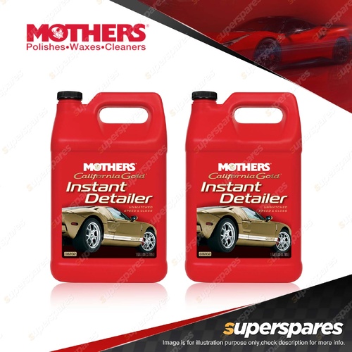 2 x Mothers California Gold Showtime Instant Detailer 3.785L - Car Care Cleaner