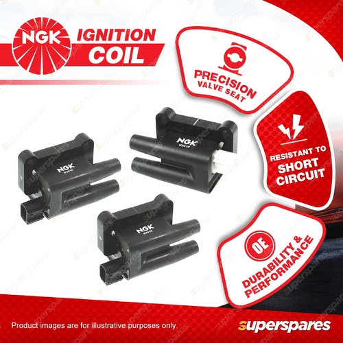 3 x NGK Ignition Coils for Mitsubishi Pajero NM NP Challenger PA 6G72 6G74 98-06