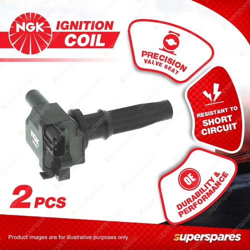 2 x NGK Ignition Coils for Hyundai Santa Fe SM Sonata EF EF-B 2.0L 2.4L 4Cyl