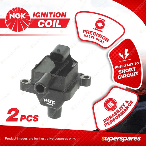 2 x NGK Ignition Coils for Alfa Romeo Spider 2.0L 4Cyl V DOHC MPFI 16V AR16201