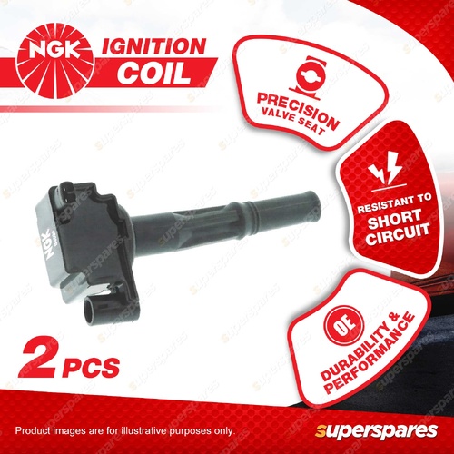 2 x NGK Ignition Coils for Toyota Paseo EL54R 1.5L 4Cyl DOHC MPFI 16V 5EFE 69kW