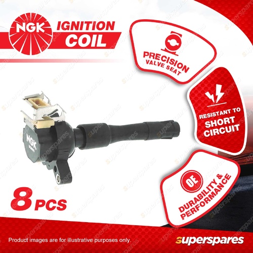 8 x NGK Ignition Coils for BMW 540i E39 735i 735iL 740iL E38 840CI E31 M5 E39 X5