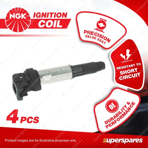 4 x NGK Ignition Coils for BMW 1 3 Series E87 E46 E90 E91 X1 E84 4Cyl V DOHC