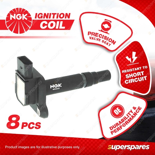 8 x NGK Ignition Coils for Audi A6 4B A8 RS6 4F S8 4.2L V8 40V 12/1999-01/2005