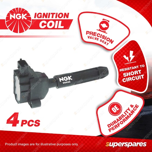 4 x NGK Ignition Coils for Mercedes Benz C180 C200 W203 CLK200K CLK230 A208 C208