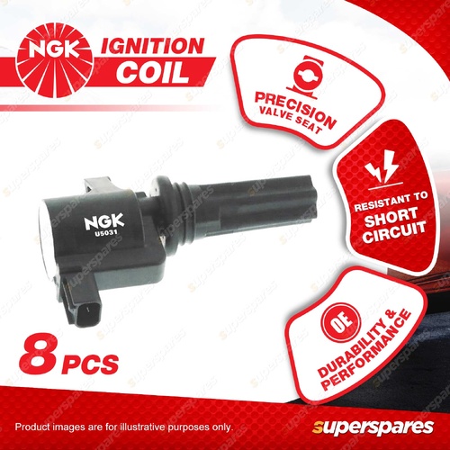 8 x NGK Ignition Coils for Jaguar S Type 4.0L 4.2L V8 32V AJ34 AJ35 1999-2008