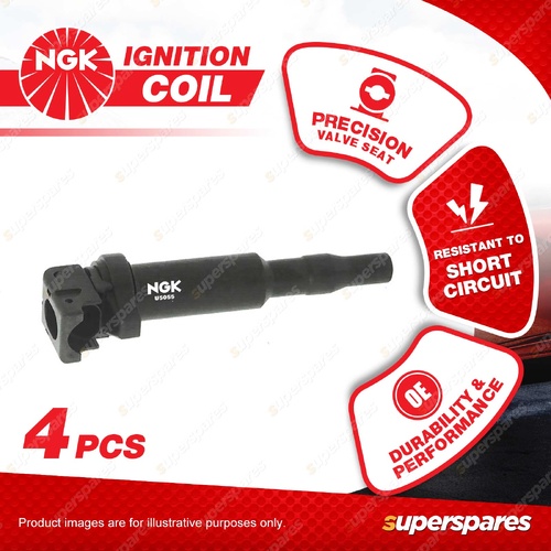 4 x NGK Ignition Coils for Citroen C3 C4 C5 DS3 DS4 1.6L 4Cyl 16V 88kW 115kW