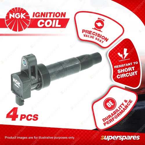 4 x NGK Ignition Coils for Hyundai Sonata NF 2.4L 4 Cyl DOHC MPFI 16V G4KC G4KE