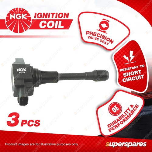 3 x NGK Ignition Coils for Nissan Micra K13 1.2L 3Cyl DOHC MPFI 12V 2010-2013