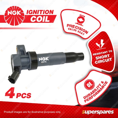 4 x NGK Ignition Coils for Hyundai H1 iMax TQ i45 YF iload iX35 LM Santa Fe DM