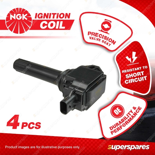 4 x NGK Ignition Coils for Toyota 86 ZN6 2.0L 4UGSE 4 Cyl DI DOHC 16V 147kW