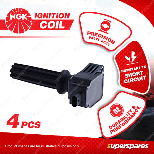 4 x NGK Ignition Coils for Ford Focus LW 2.0L MGDA DURATEC 4Cyl 16V DOHC 11-15