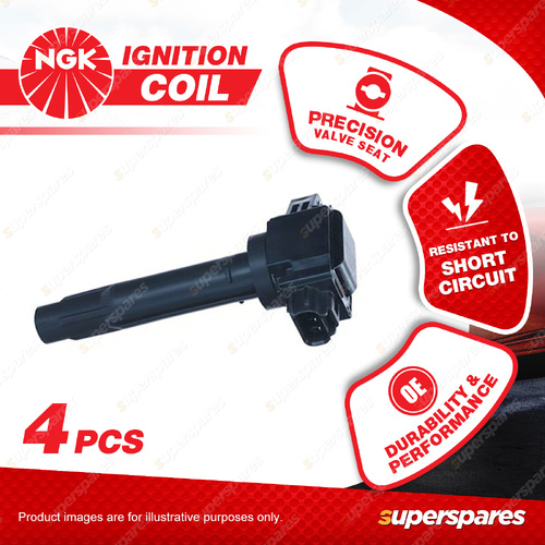 4 x NGK Ignition Coils for Suzuki Ignis MF Swift AZ 1.2L K12C 1.4L K14C 4Cyl 16V