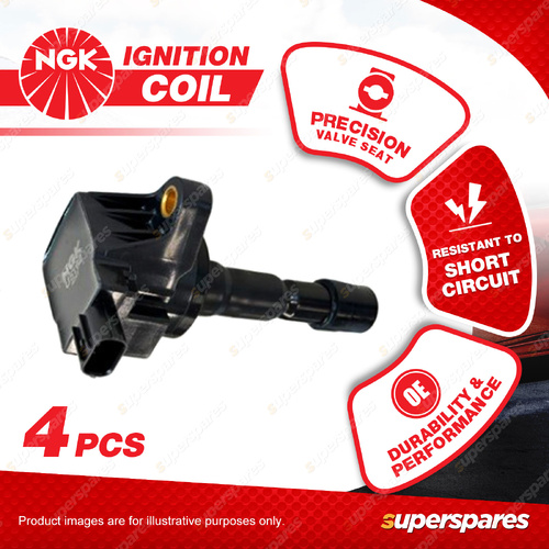 4 x NGK Ignition Coils for Honda Airwave GJ Fit GD Jazz GD Mobilio Spike GB GK