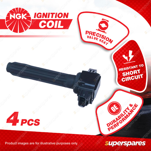 4 x NGK Ignition Coils for Mitsubishi Outlander ZJ ZK ZL 2.0 2.4L 4Cyl 16V 12-21