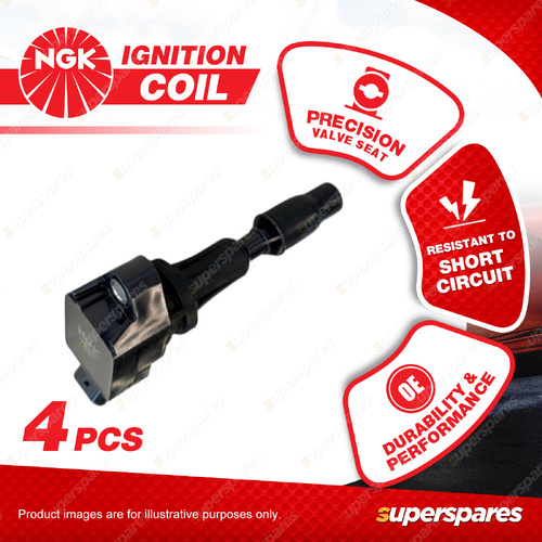 4 x NGK Ignition Coils for Hyundai i30 CN7 PDe Kona OS Santa Fe DM TM Sonata LF