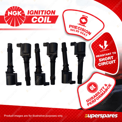 NGK Ignition Coil Kit for FPV F6 TORNADO TYPHOON BA BF 4.0L BARRA 270T I6 24v
