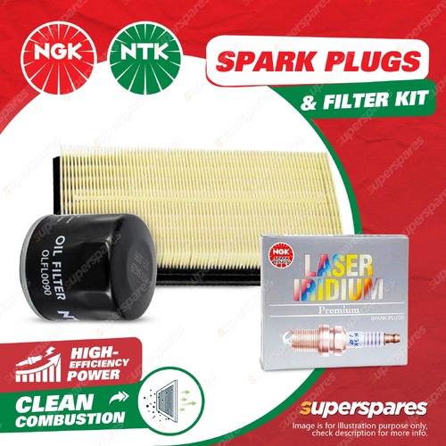 NGK Iridium Spark Plugs & NTK Air Oil Filter for Toyota Camry AXVH71R 2.5L 17-20