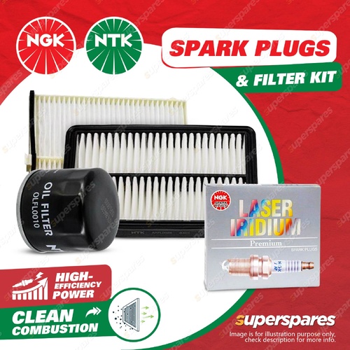 NGK Iridium Spark Plugs+NTK Filter Service Kit for Mazda 3 BM BN 6 GJ CX-5 KE KF