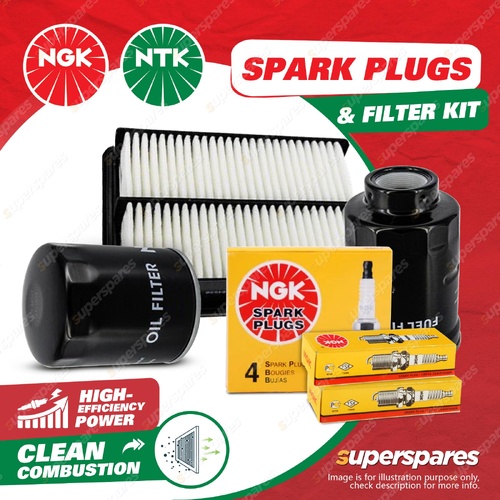NGK Spark Plugs & NTK Filter Kit for Holden Calais Commodore VT VX Statesman
