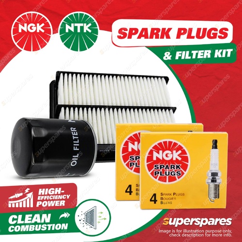 NGK Spark Plugs & NTK Air Oil Filter for Holden Calais Caprice Statesman VR VS