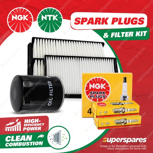 NGK Spark Plugs & NTK Filter Service Kit for Suzuki Grand Vitara JB627 JT 2.7L