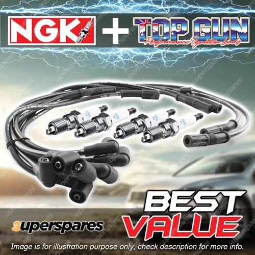 NGK Ignition Spark Plug Leads Wires Kit for Nissan Pulsar N15 Sentra N14 2.0L I4