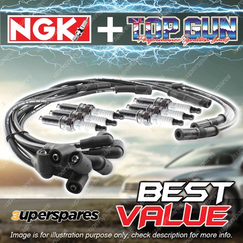 NGK Ignition Spark Plug Leads Wires Kit for Mitsubishi Pajero NS NT NW 3.8L 6G75