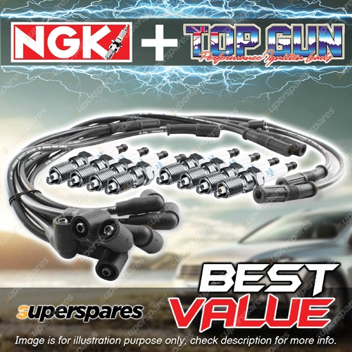 NGK Spark Plugs+Leads Kit for Holden Commodore VT VX VY VU V2 Berlina Calais